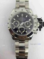 Replica Swiss Rolex Daytona Oyster perpetual Superlative chronometer Officially certified Cosmograph Watch Stainless steel Black Dial_th.jpg